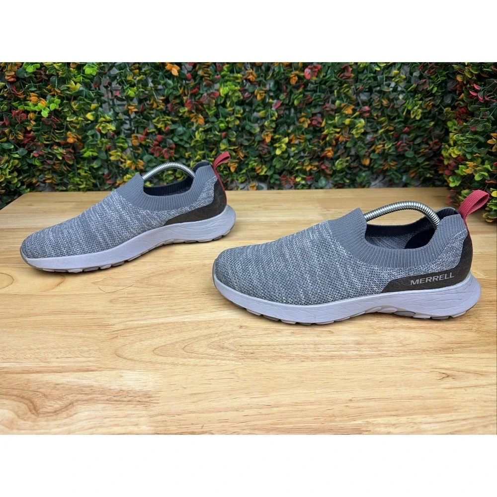 MERRELL Cloud Moc KnitStyle Sneakers Gray Slip On Shoes J003223 Men's 9 Lightwei
